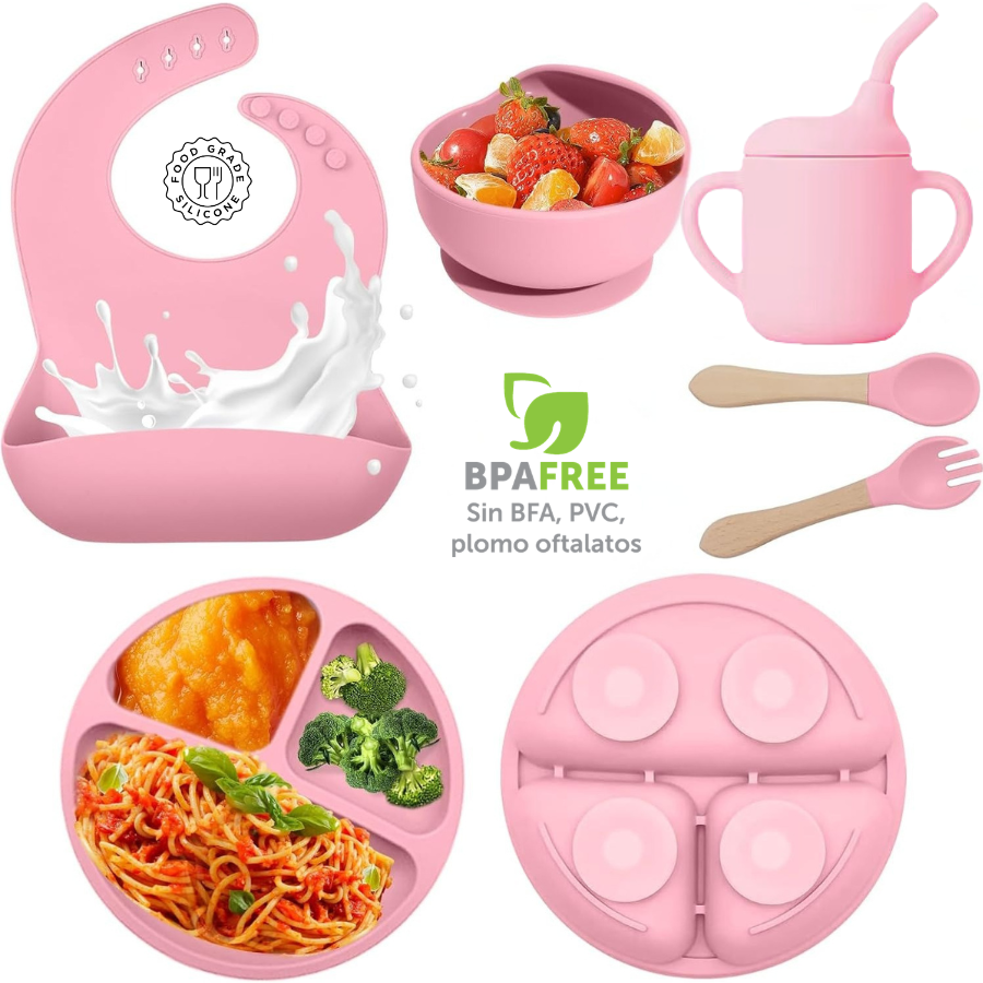 Set Vajilla silicona bebes