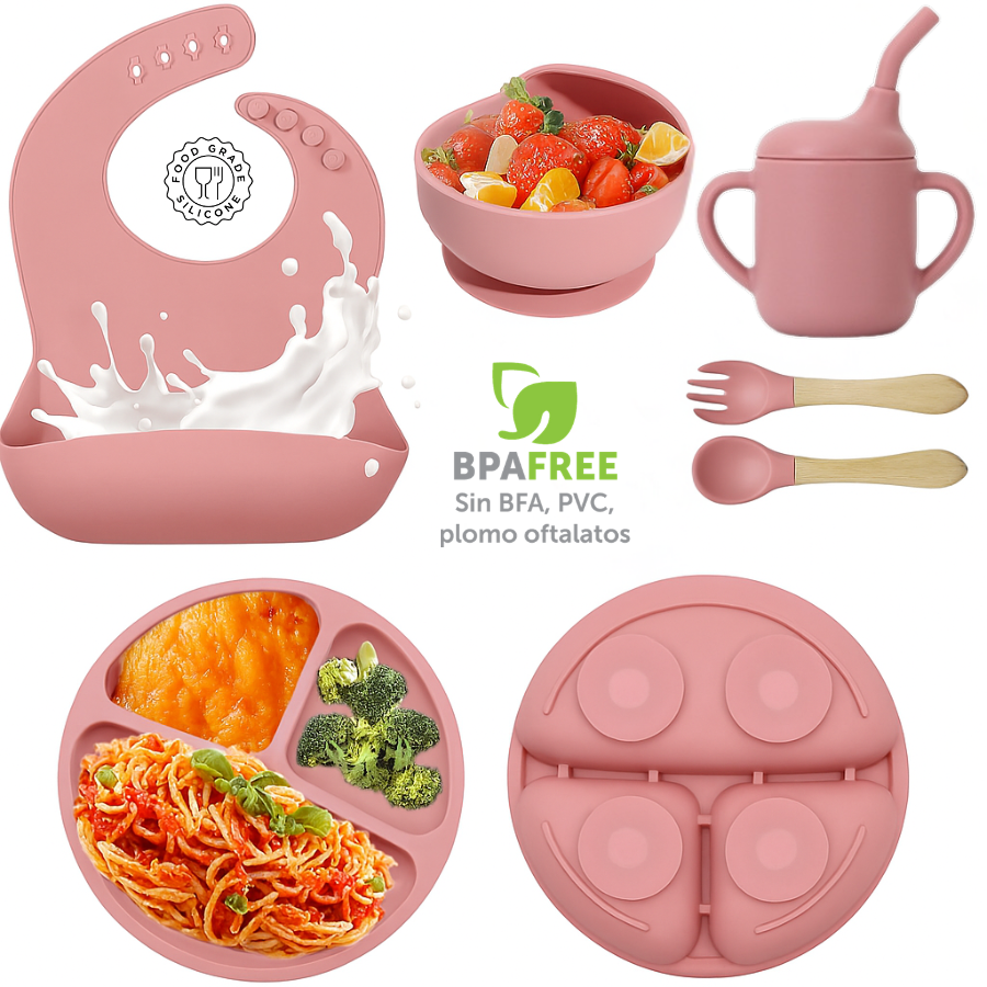 Set Vajilla silicona bebes