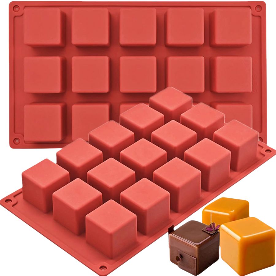 Molde De Silicona Cubos 3D Por 15 Cavidades