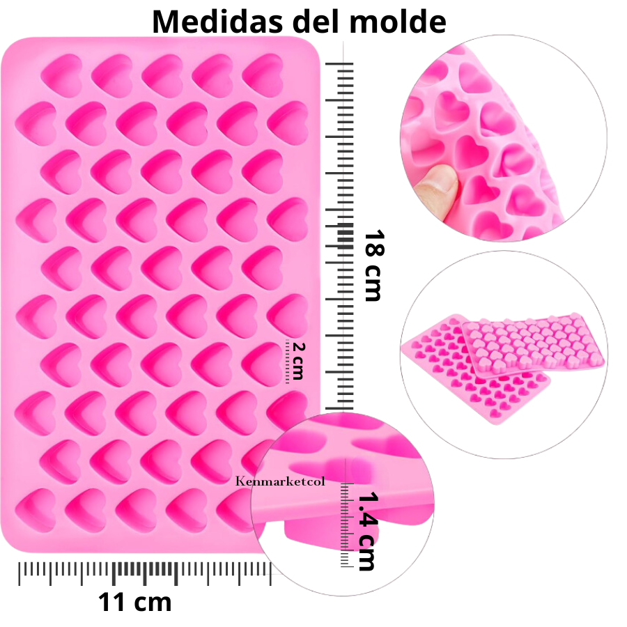 Molde de corazones + Gotero