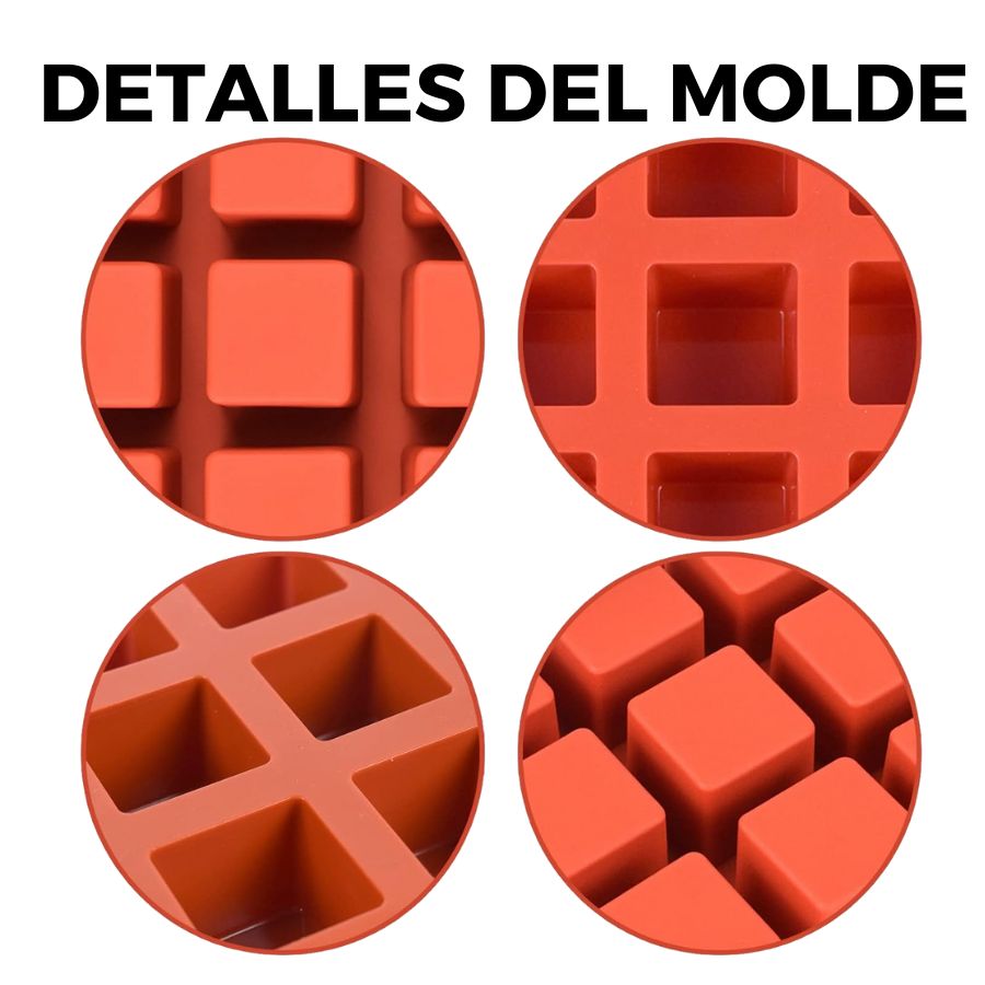 Molde De Silicona Cubos 3D Por 15 Cavidades