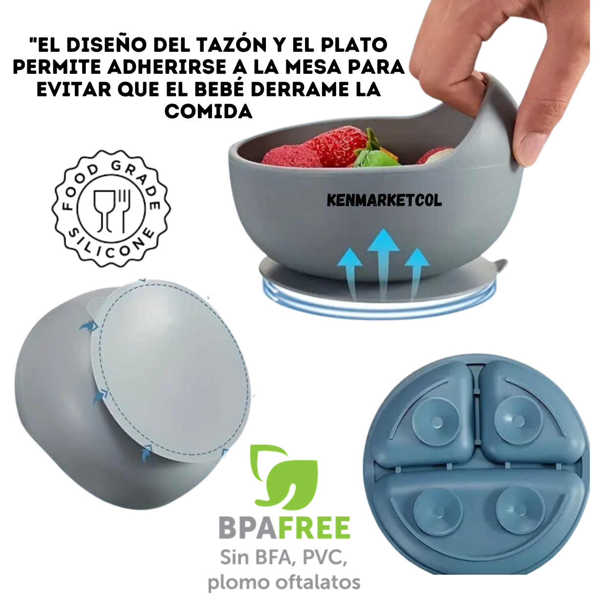 Set Vajilla silicona bebes