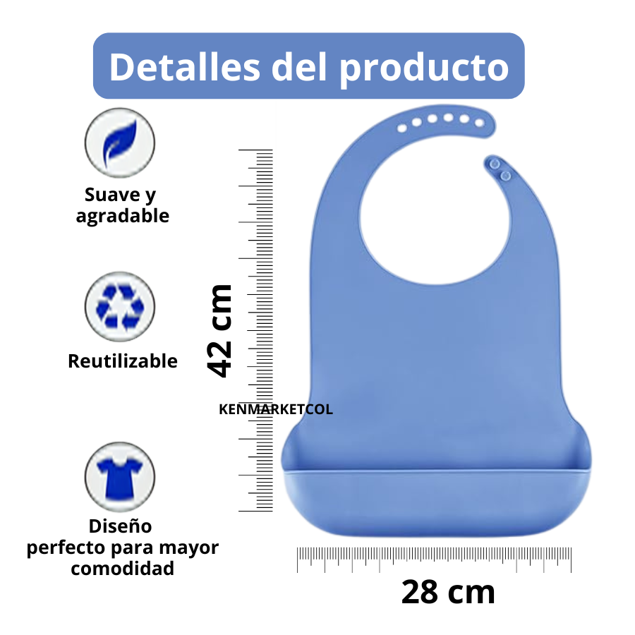 Babero para adultos de silicona