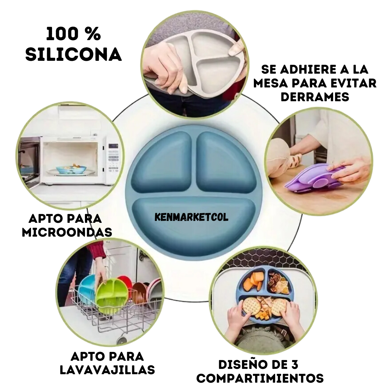 Set Vajilla silicona bebes