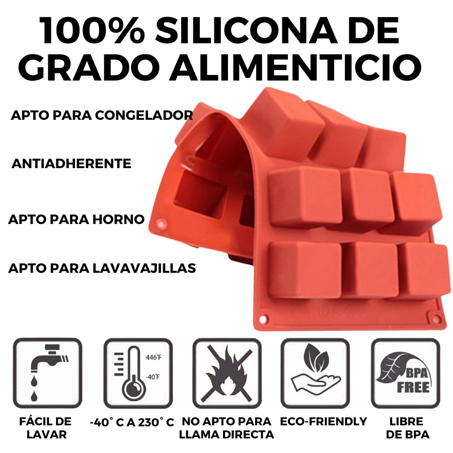 Molde De Silicona Cubos 3D Por 15 Cavidades