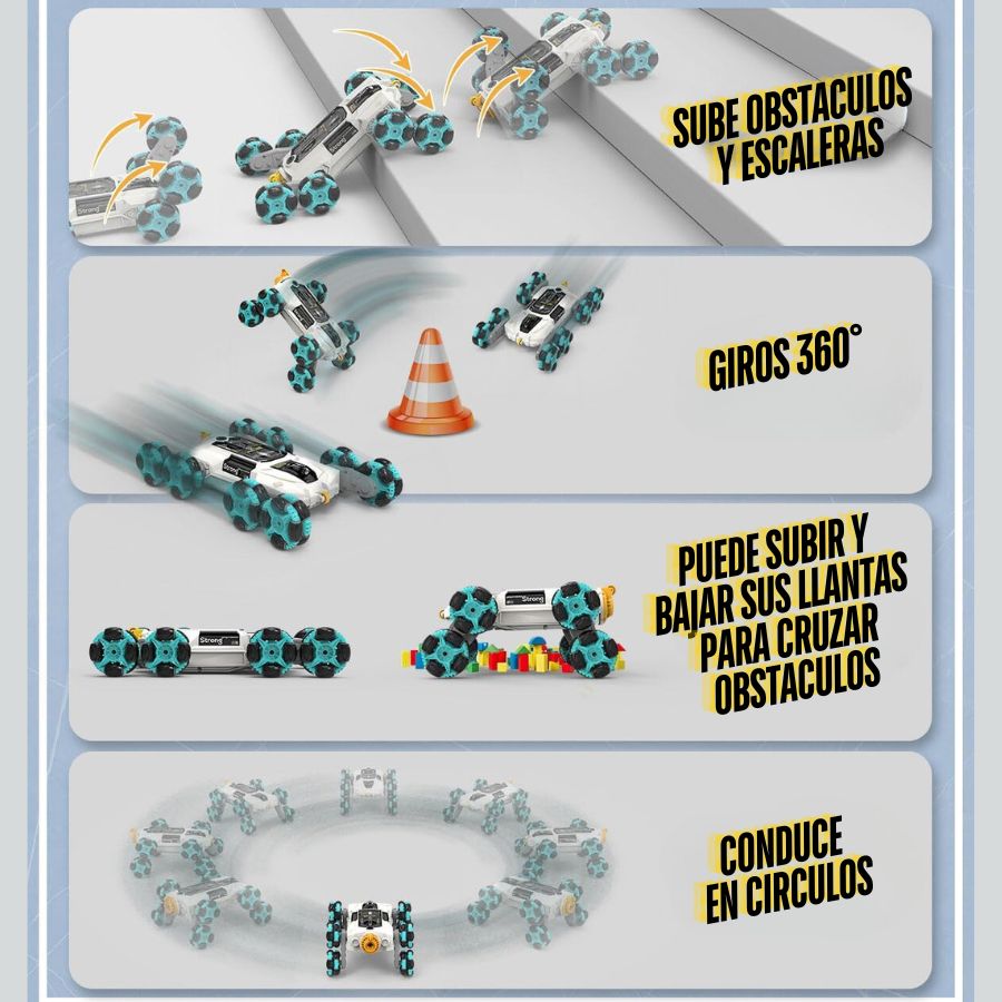 Carro doble control stund 8 llantas