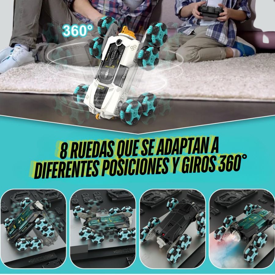 Carro doble control stund 8 llantas