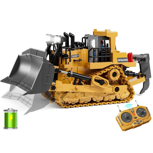 Bulldozer Rc Radio Control Remoto Para Niños Realista Metal