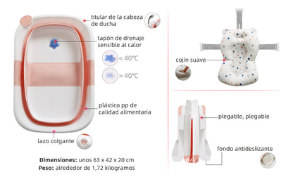 Bañera plegable incluye cojin