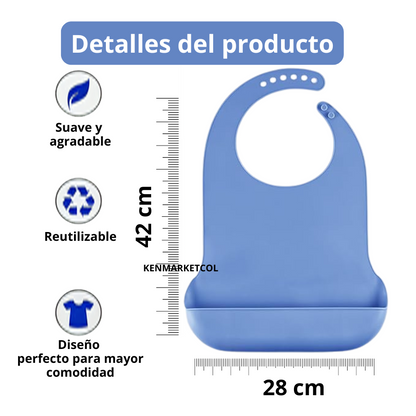 Babero para adultos de silicona