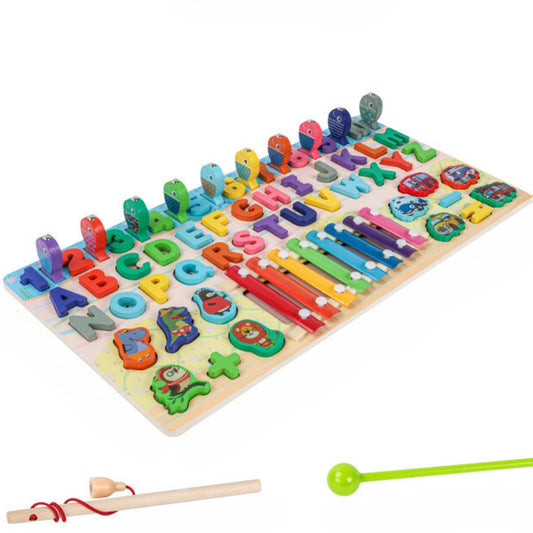 Tablero Montessori educativo 6 en 1